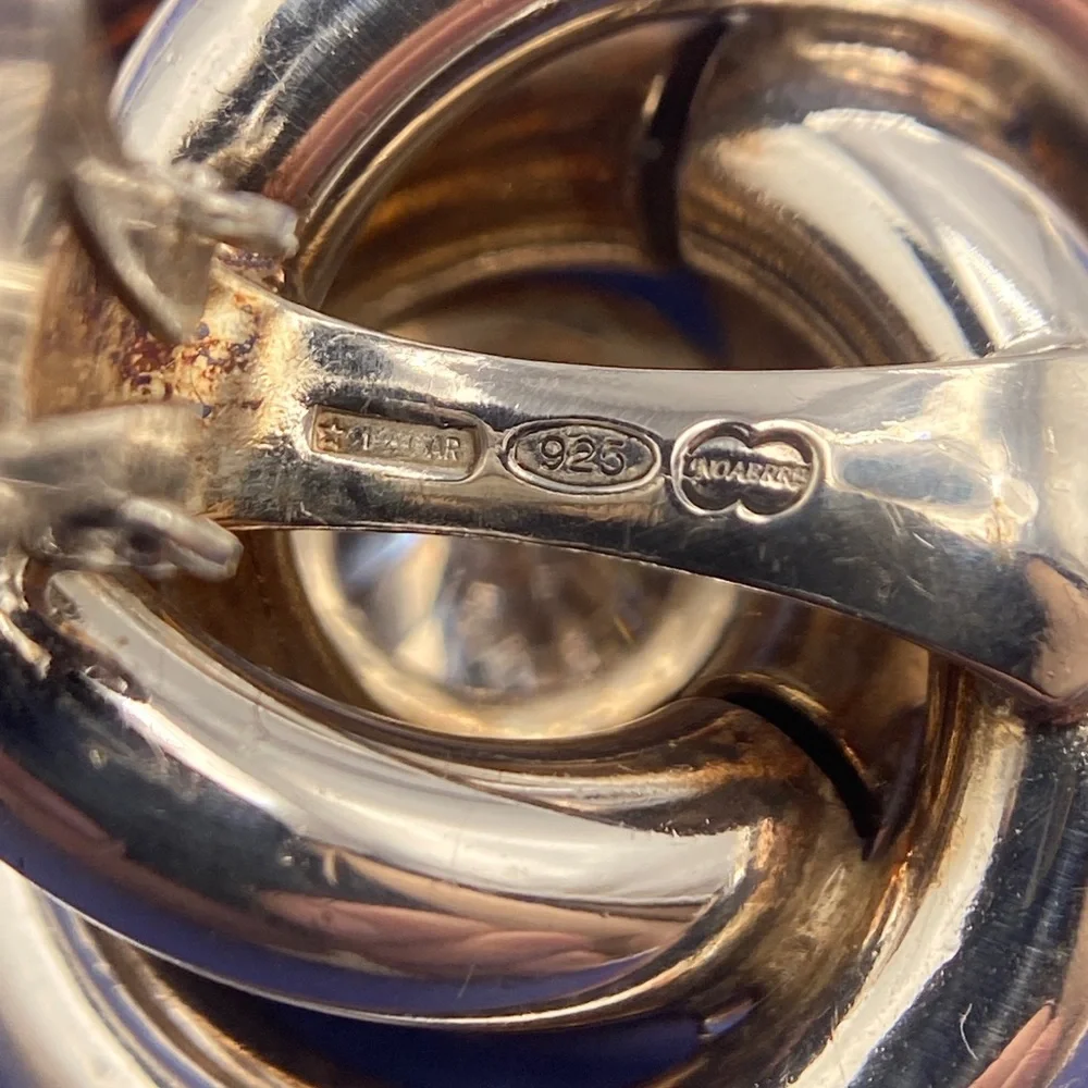 Vintage‎ unoaerre sterling earring clip on